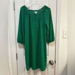 London Times Green Long Sleeve Dress